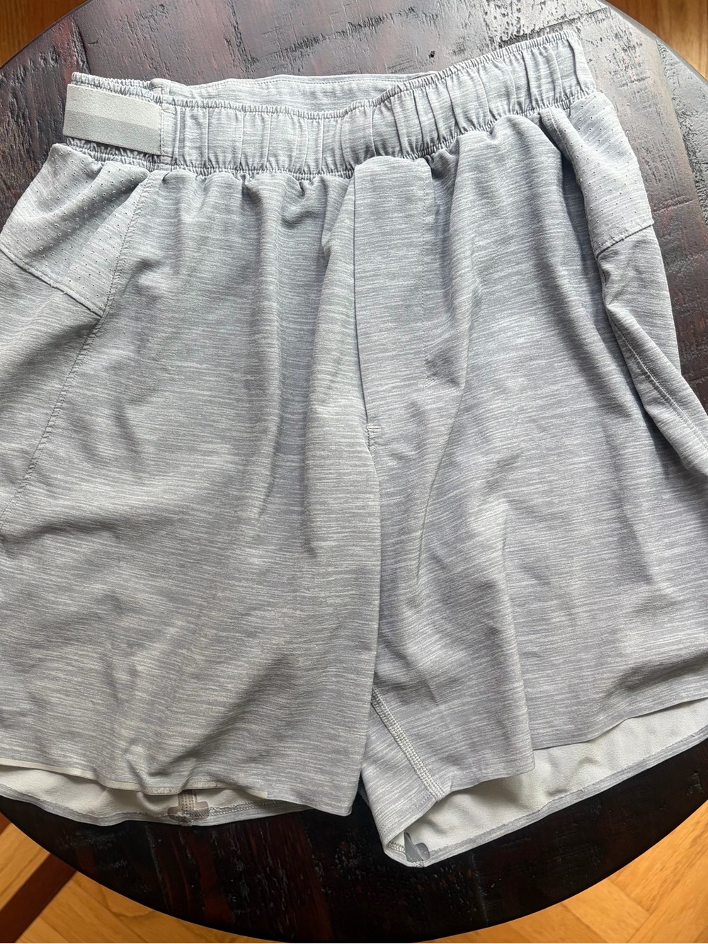 lululemon athletica Men's Heather Light Gray Athletic Shorts